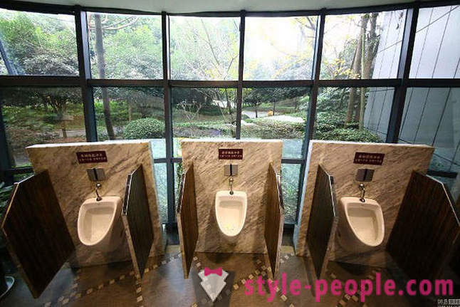 Hur fungerar 5-stjärniga offentlig toalett från Kina