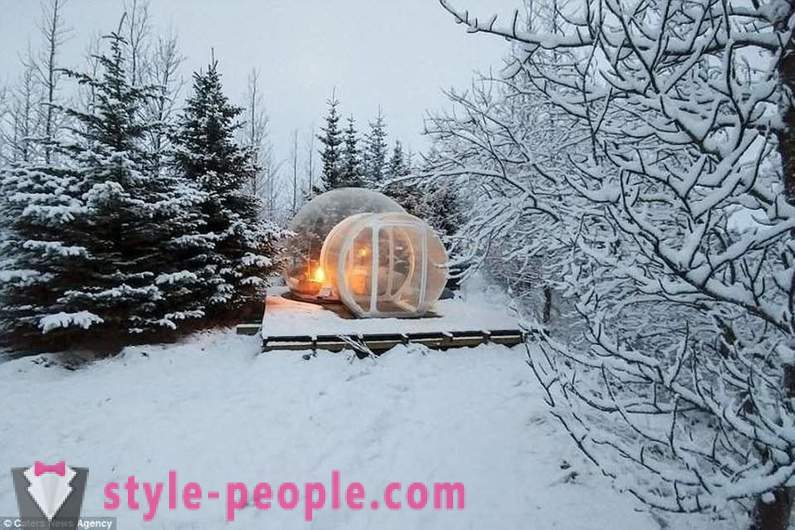 Hotell med luftbubblor i Island