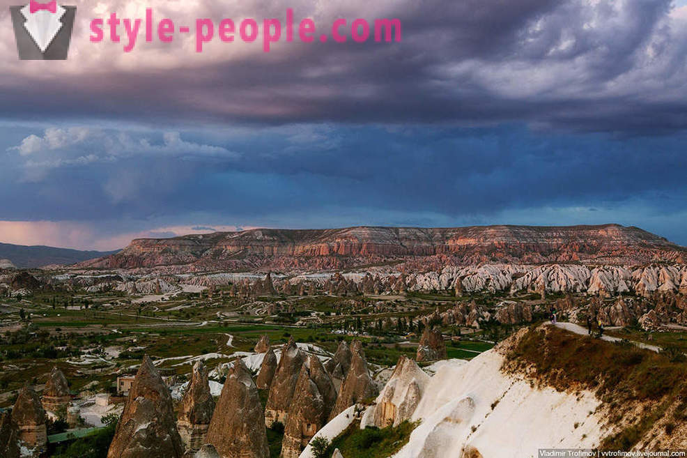 Cappadocia är ett fågelperspektiv