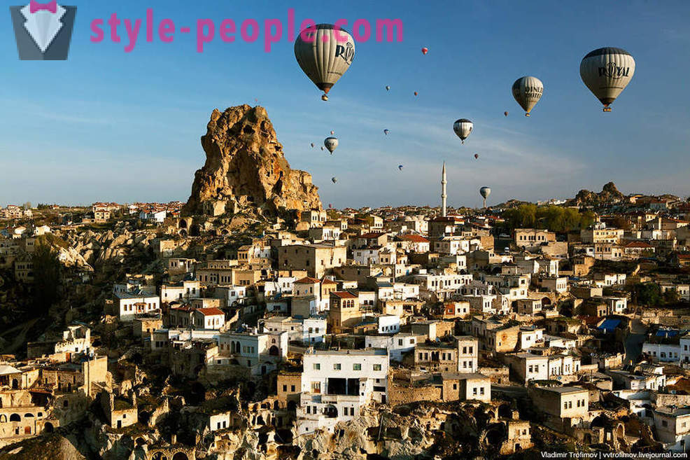 Cappadocia är ett fågelperspektiv