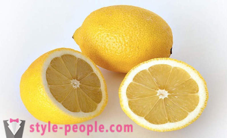 Viktiga och grundläggande egenskaper hos citron