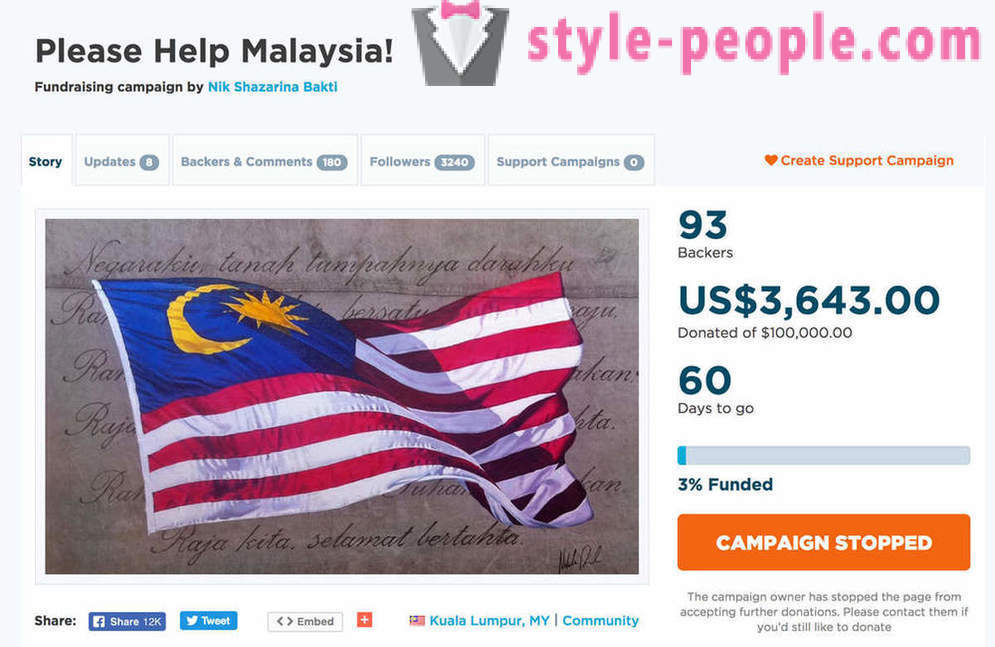 Invånare i Malaysia har beslutat att betala skulden
