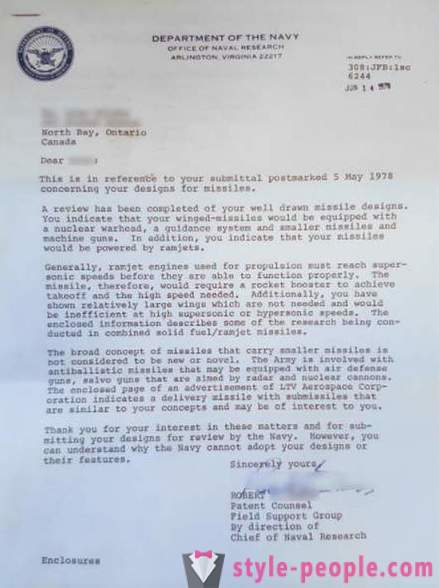 Pentagon svarade på brevet 40 år senare