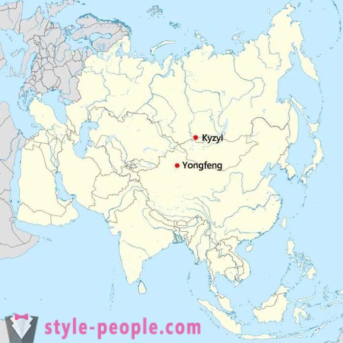 Ryssland och Kina, där det är också den geografiska mitten av Asien?