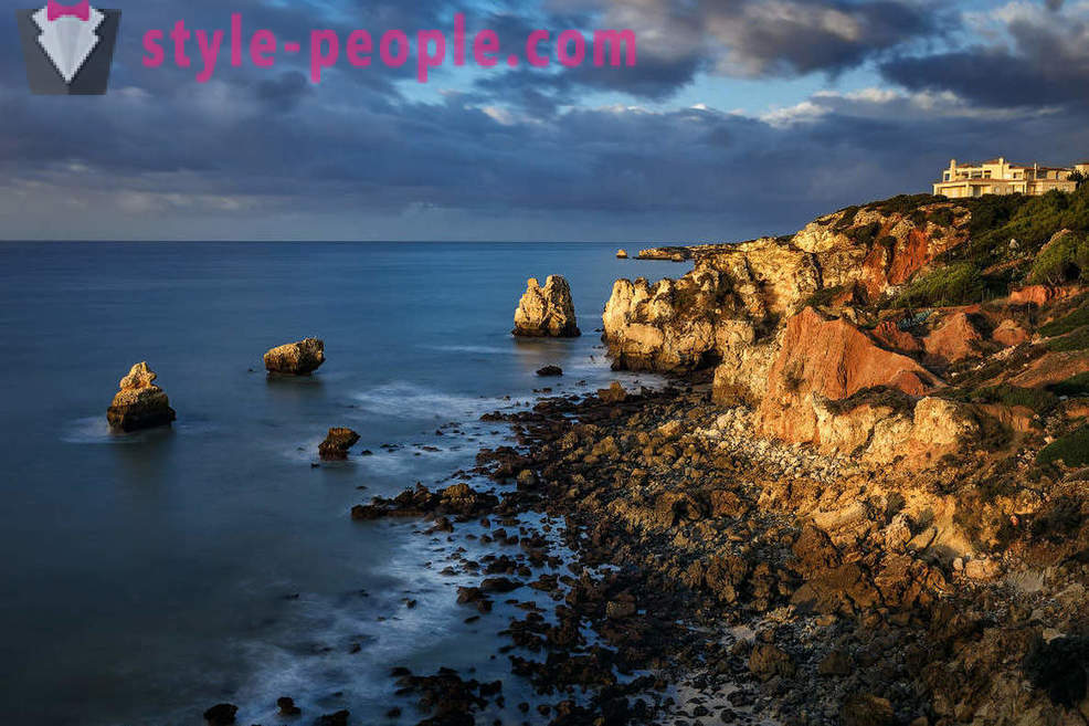 Portugal Algarve soliga eller gråa moln ocean