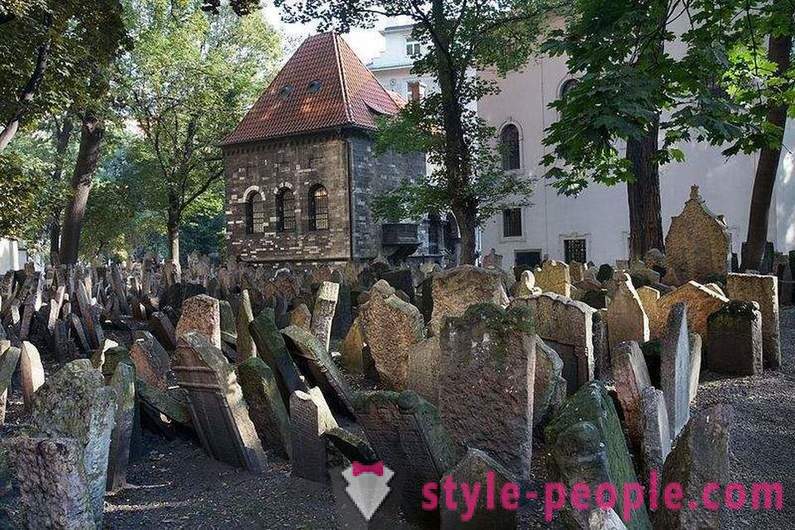 Multilayer judiska kyrkogården i Prag