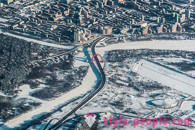 Winter Moskva fågelperspektiv