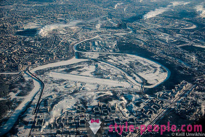 Winter Moskva fågelperspektiv