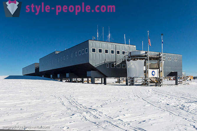 Antarktis station vid Sydpolen
