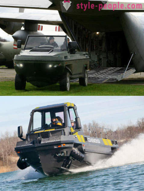 Amphibious lastbil och SUV