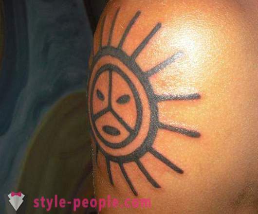 Sun - tatuering positiva människor, stark talisman