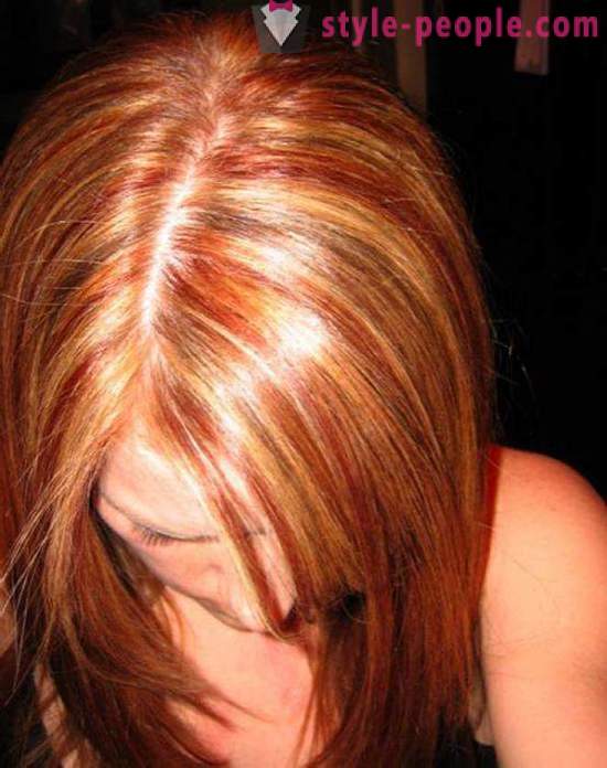 Höjdpunkter på rött hår. populära frågor