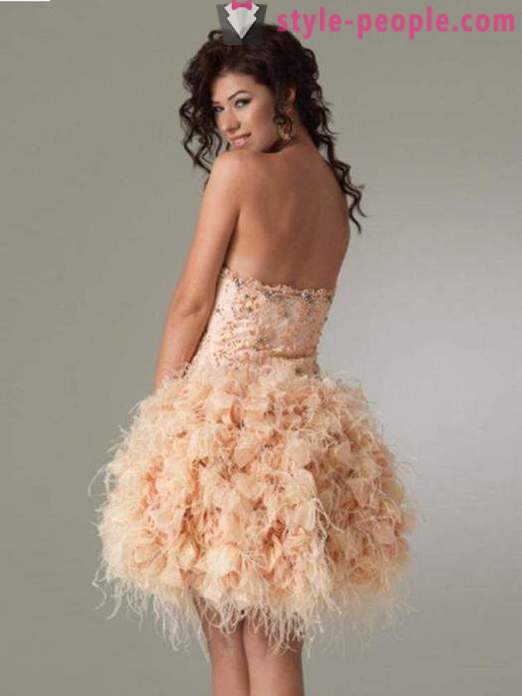 Kort klänning med en fluffig kjol för unga fashionistas
